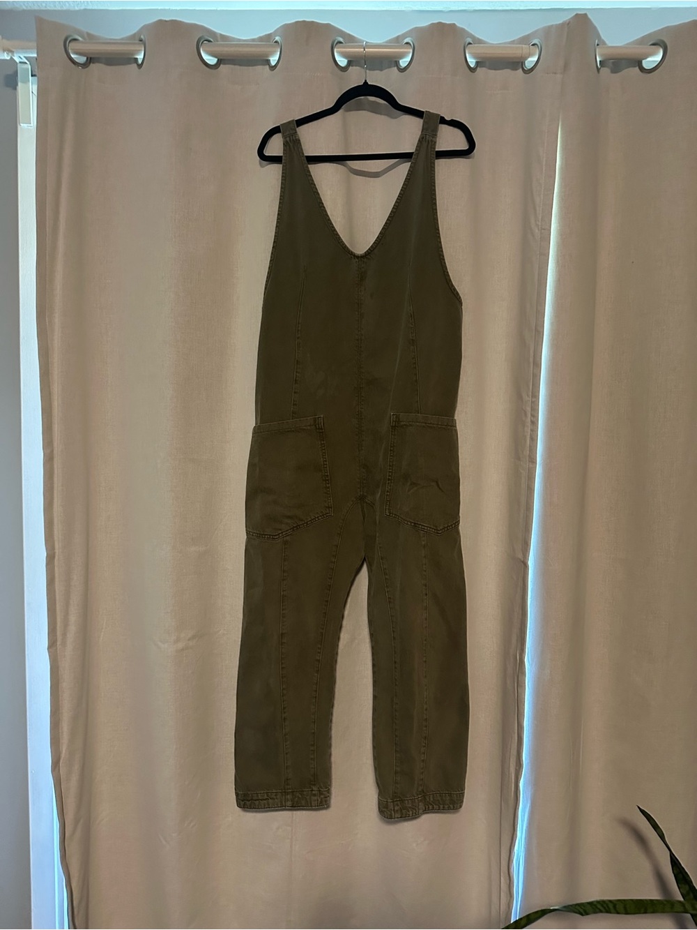 We the Free Olive Green Women’s Utility Jumpsuit - Medium